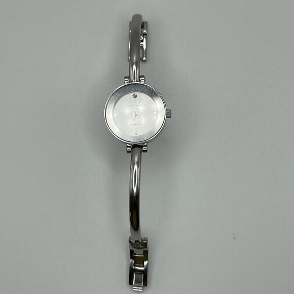 Anne Klein Diamond Series Petite Round Ladies Silver Tones Watch Working - Picture 8 of 8